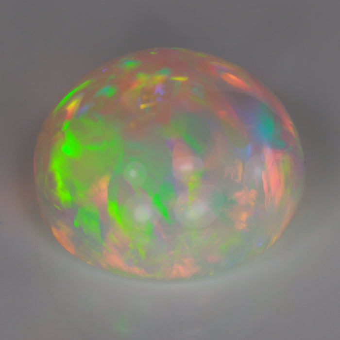 opal gemstone round cabochon cut