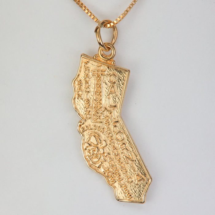 Yellow gold California pendant