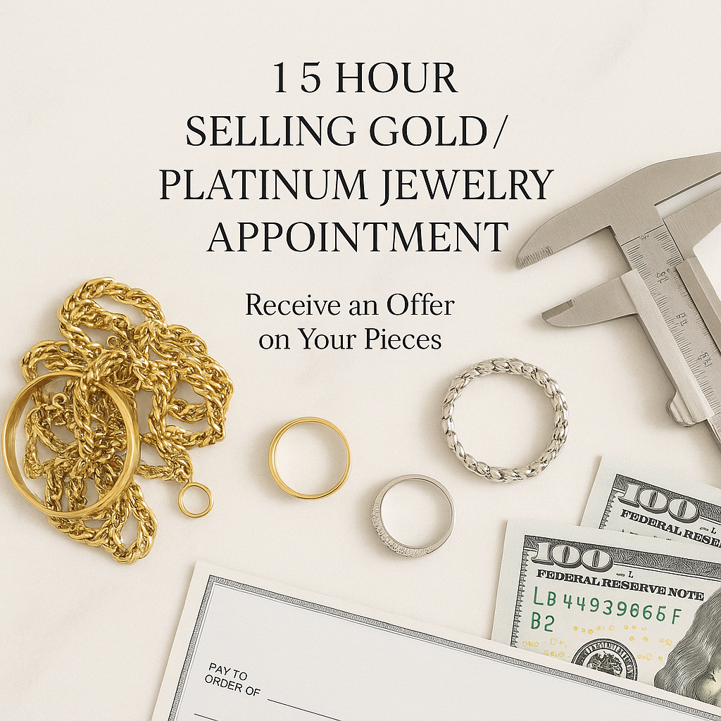 1 Hour Selling Gold/Platinum Jewelry Appointment