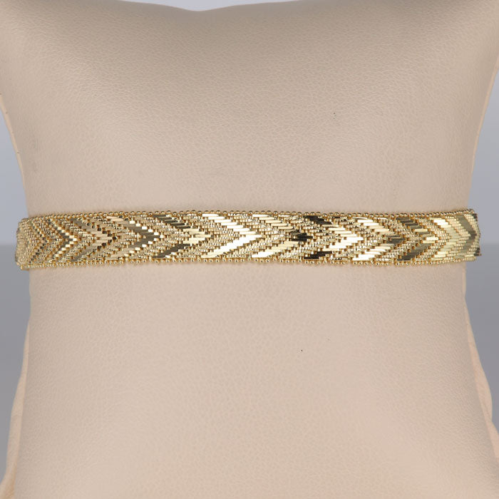 yellow gold chevron link estate bracelet