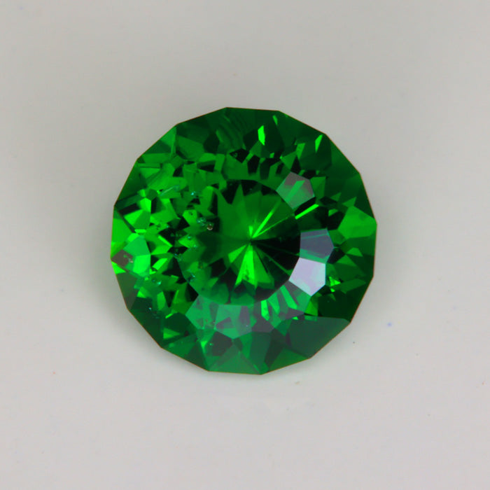 round brilliant cut chrome tourmaline