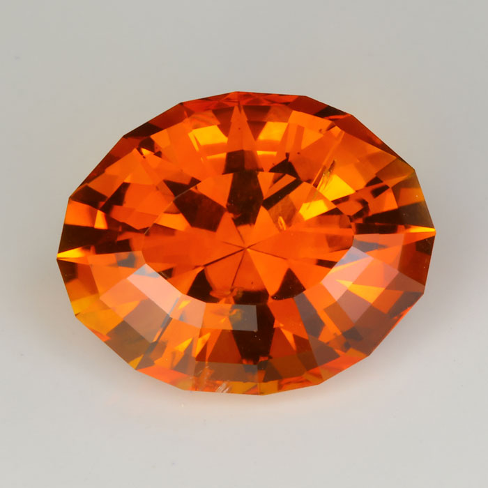 orange color oval cut citrine gemstone