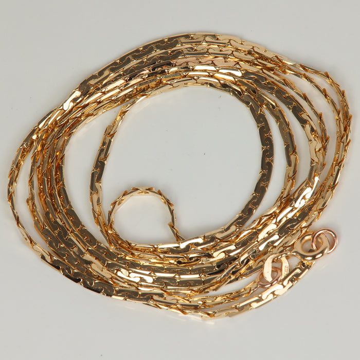 estate yellow gold C link style chain
