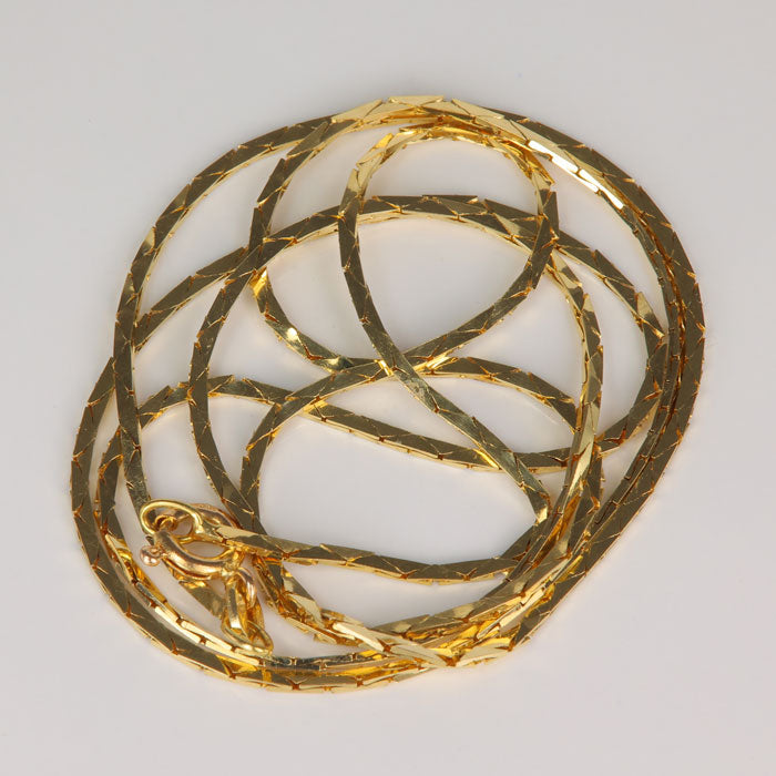 yellow gold cobra link chain 