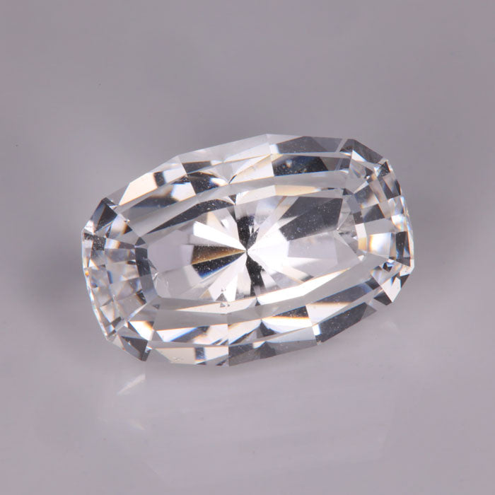 Colorless Rough Topaz Antique Cushion Cut Colorless Topaz 19.20 Carats - Moriartys Gem Art