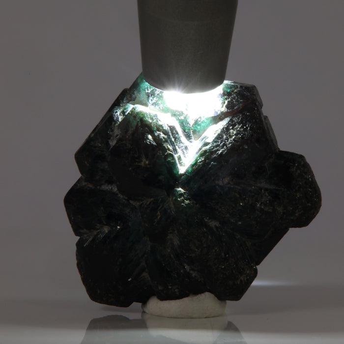 lit up alexandrite crystal 