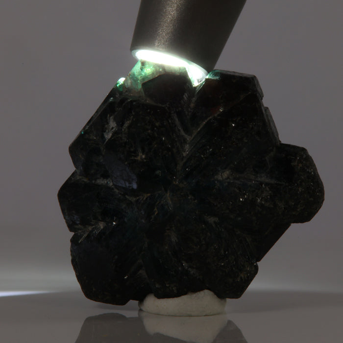 green side of alex crystal lit up