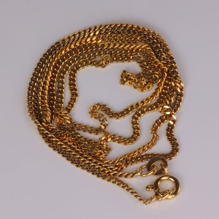 18k yellow gold curb link chain estate piece
