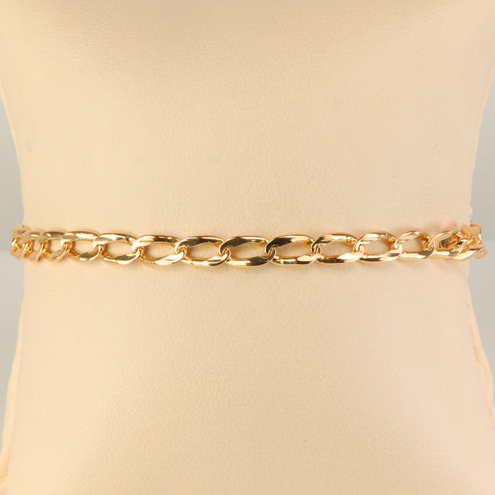 yellow gold bracelet curb link 