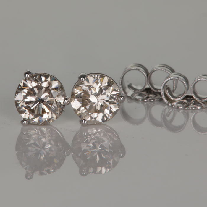 Diamond Stud Earrings .91 Carat