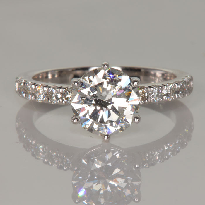 Diamond Engagement Ring 1.99 Carat Center Diamond