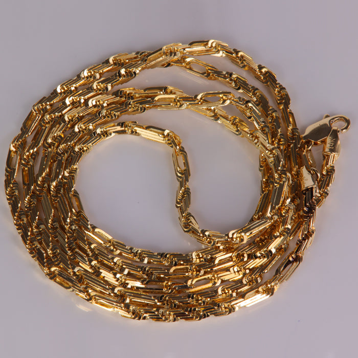 yellow gold estate chain figarope style