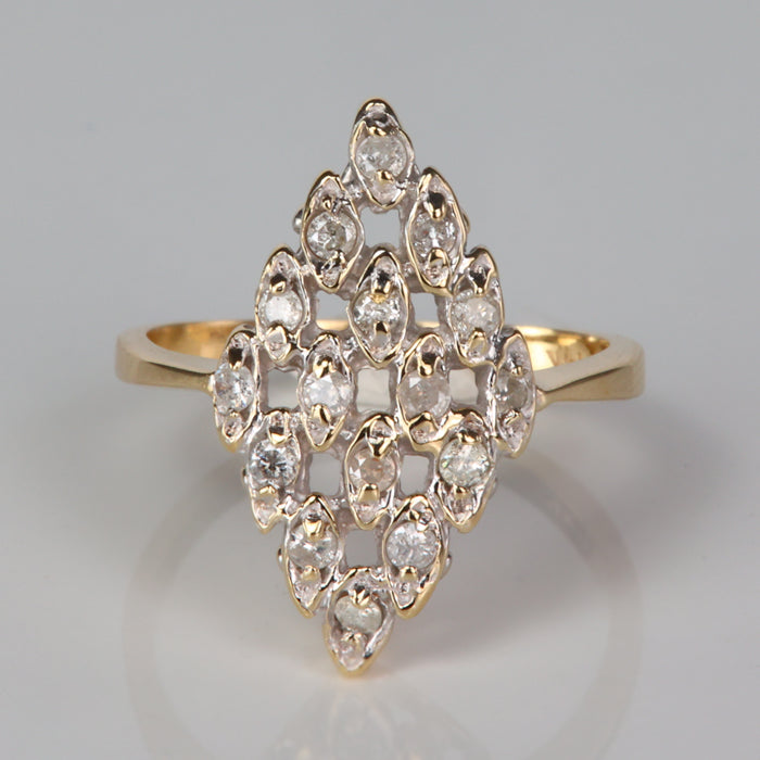 yellow gold diamond accented ring estate