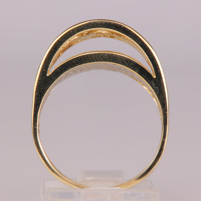 yellow and white gold dome ring