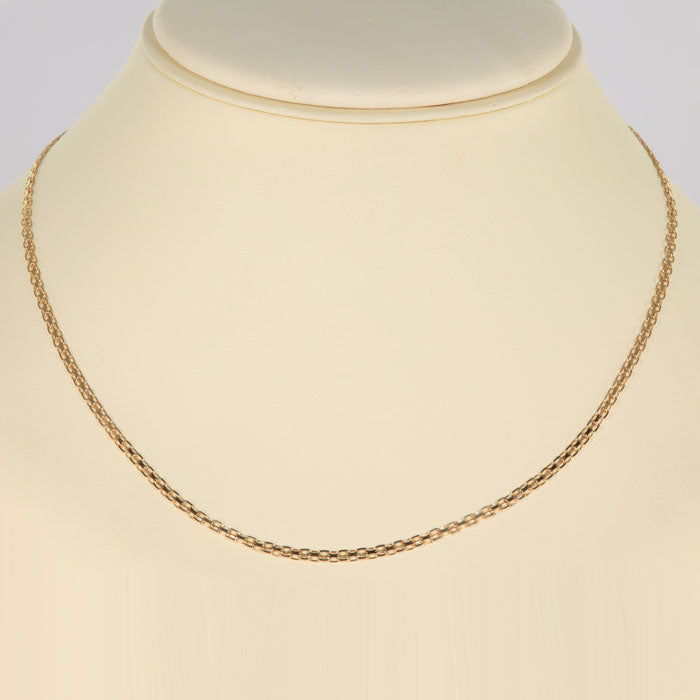 14k yellow gold necklace double links