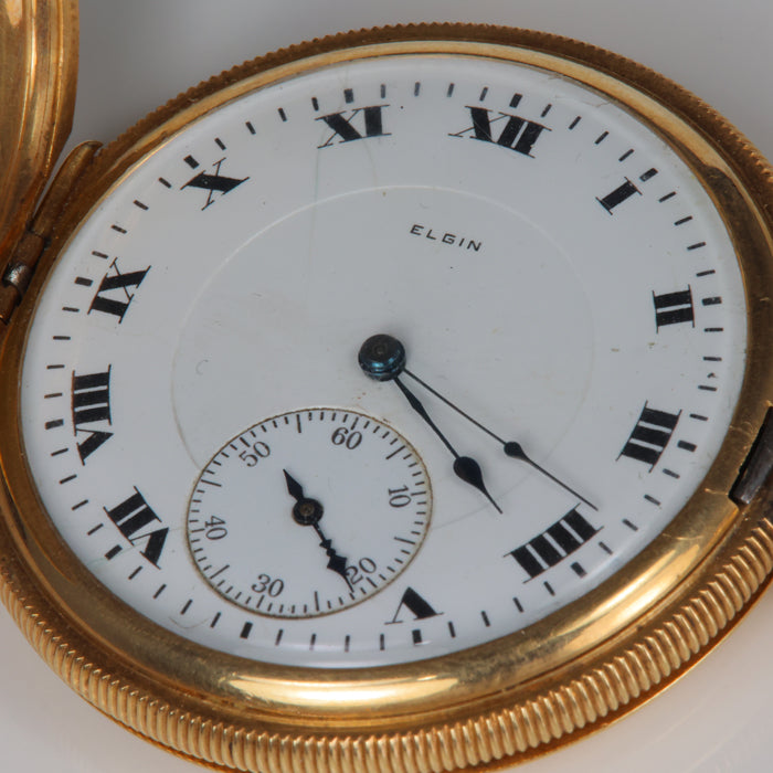 1917 Elgin pocket watch in yellow gold