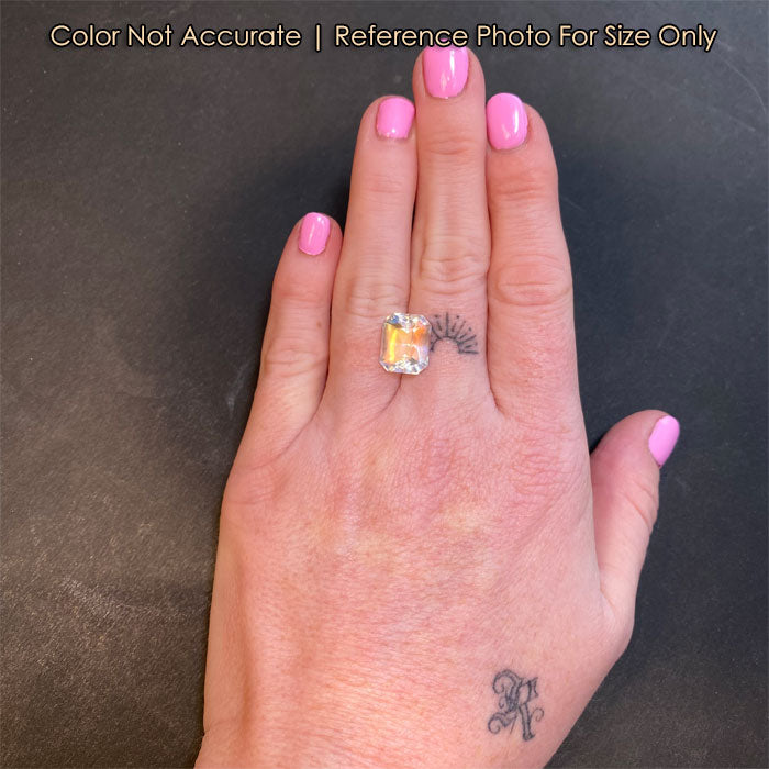rainbow emerald moonstone on hand