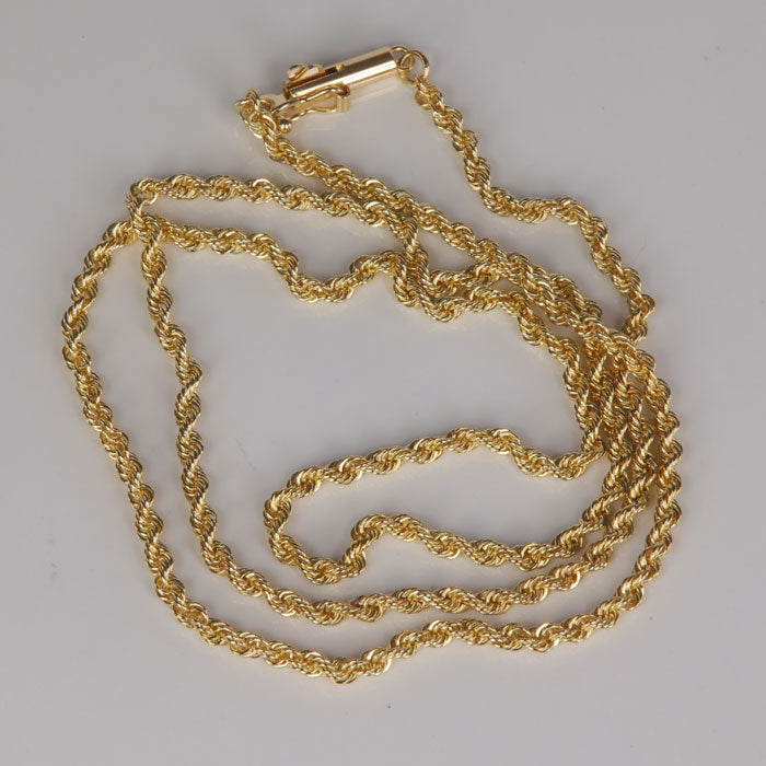 yellow gold rope chain estate piece