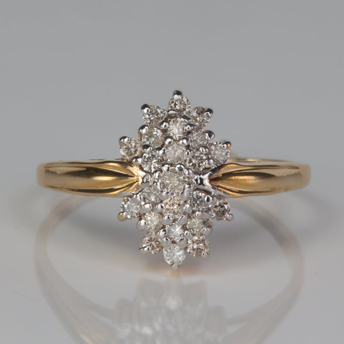 yellow gold diamond ring estate piece