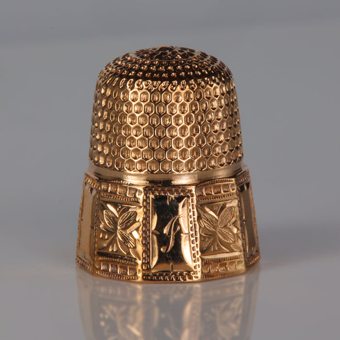 estate vintage yellow gold thimble