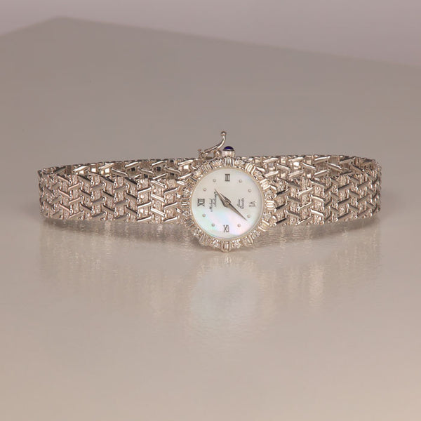Vintage 1990s Michael Anthony Watch w Diamonds Sapphire Quartz Stainless Steel Michael Anthony Wristwatches | eBay main image 4