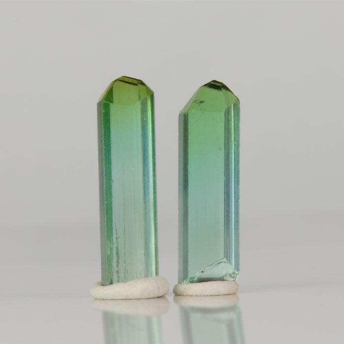 tourmaline green crystal pair