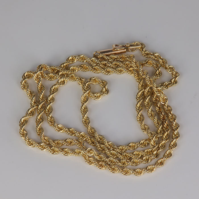 yellow gold rope chain estate piece
