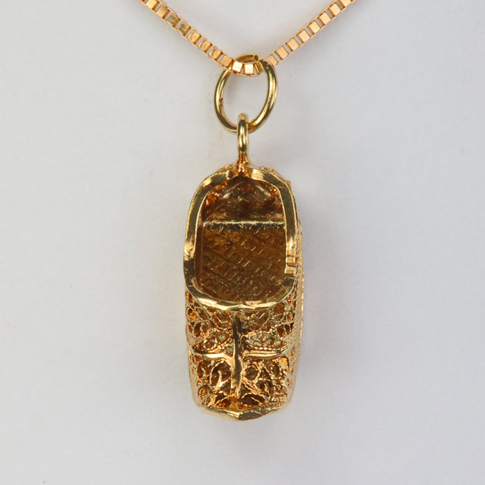 gold clog pendant