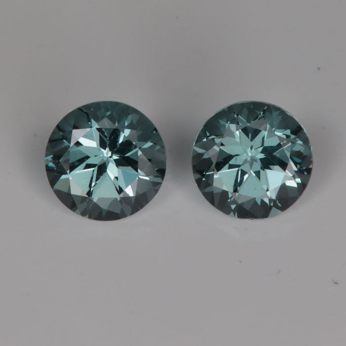 round brilliant grey spinel gems 