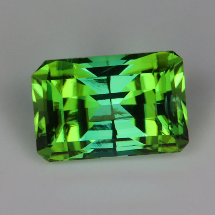 Afghanistan Emerald Cut Green Tourmaline Gemstone