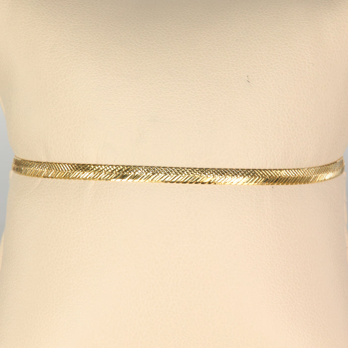 estate bracelet in yellow gold with herringbone style links