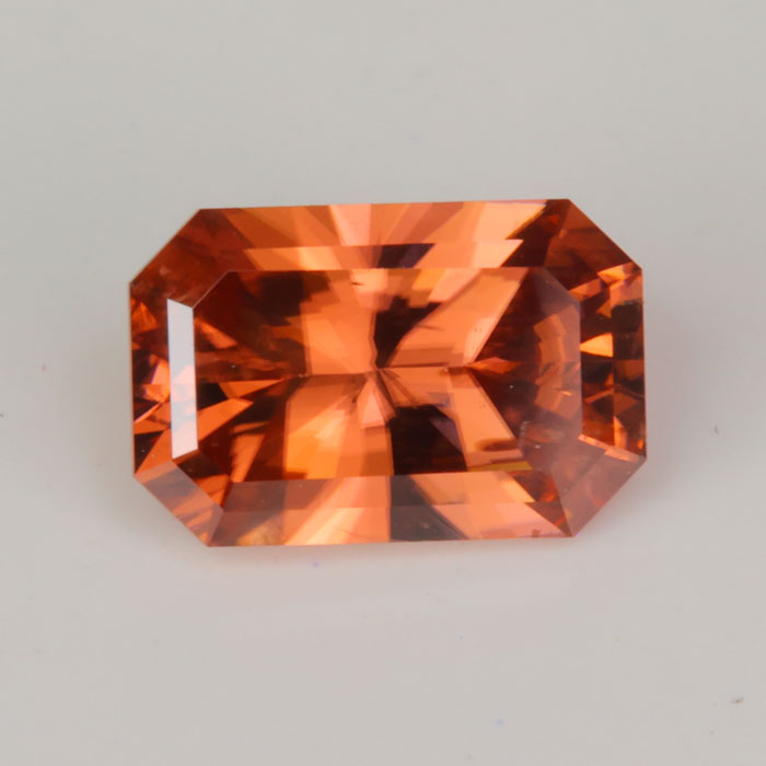 peachy orange brown imperial zircon gemstone
