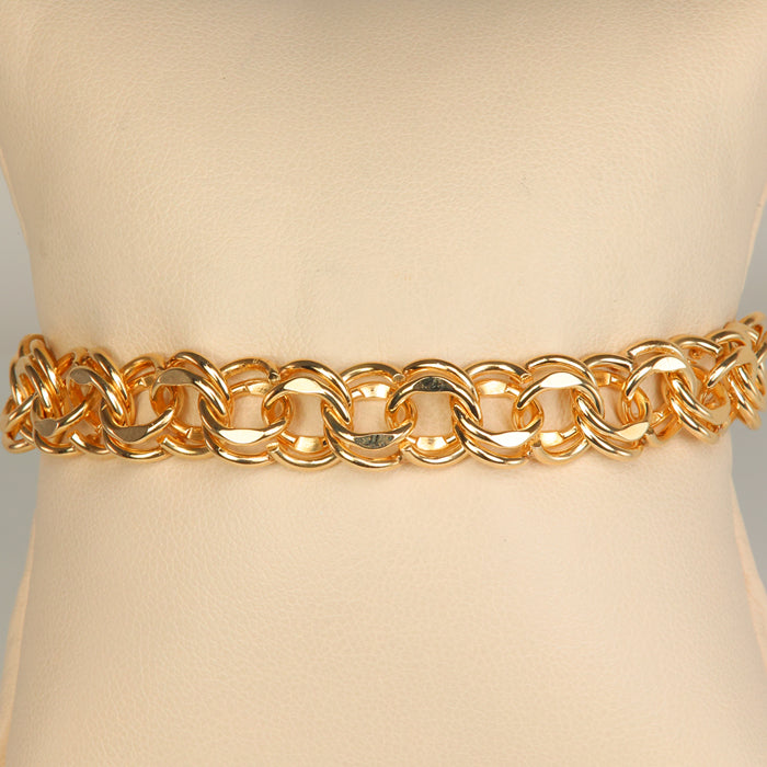 estate yellow gold linked circle bracelet