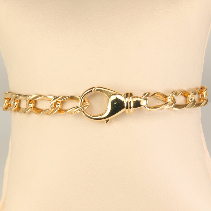 large lobster clasp on fancy curb bracelet