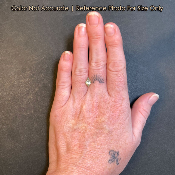 green color kite shaped sapphire gemstone size to hand