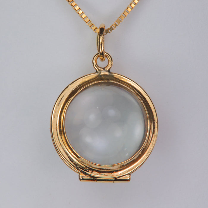 yellow gold lock of hair pendant keepsake