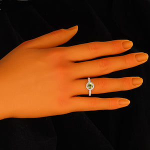 Mali Garnet Ring on Hand