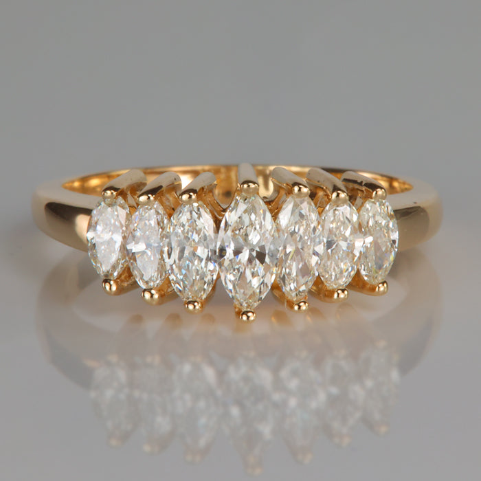 marquise brilliant diamond ring in yellow gold