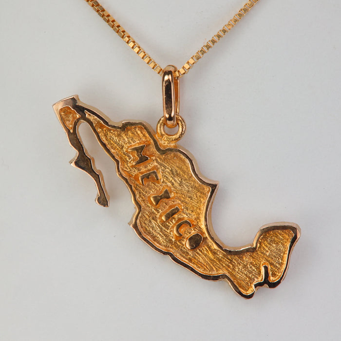 yellow gold mexico pendant 