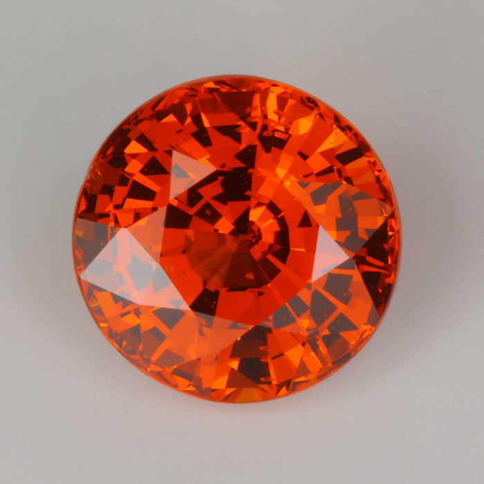 orange color spessartite gemstone mixed round brilliant 