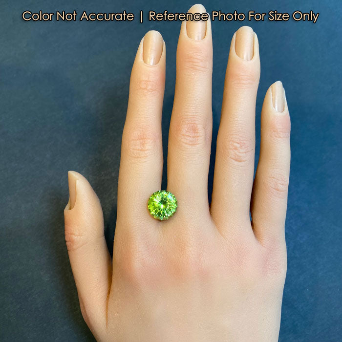 natural green mixed cut peridot gemstone size