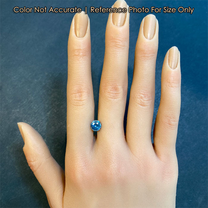 size of Montana sapphire round 