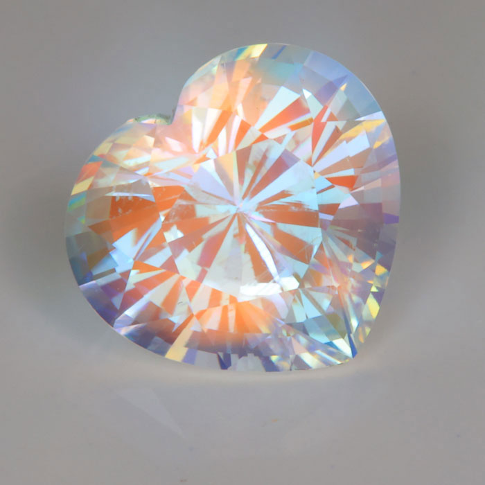 beautiful rainbow moonstone gemstone heart shape