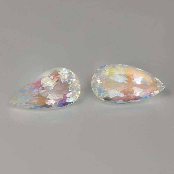 pear shape moonstone gems pair