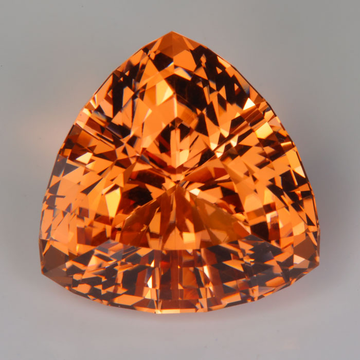 trilliant cut morganite pink orange gemstone large beautiful