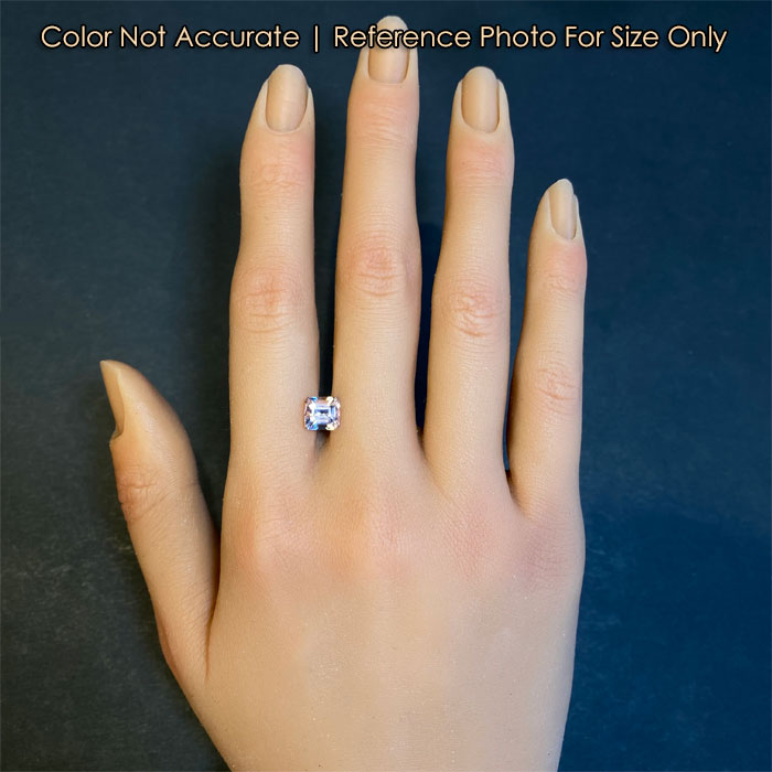 tanzanite gemstone natural pink on hand