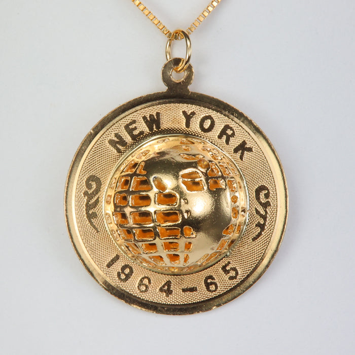 yellow gold pendant for New York Worlds Fair