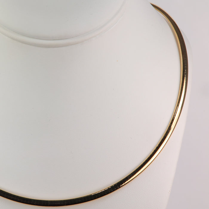 yellow gold estate omega necklace