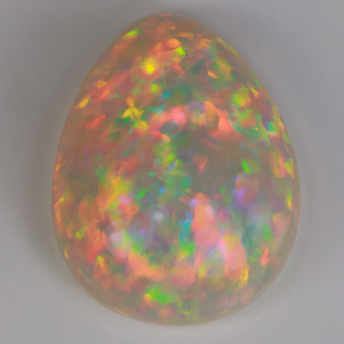 Opal gemstone pear shape cabochon cut