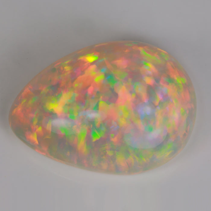 pear shape opal gemstone from ethiopia with rainbow colors